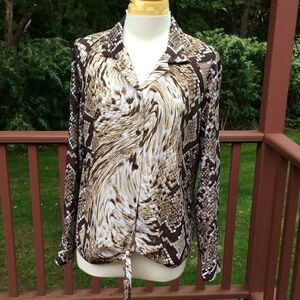 Michael Michael Kors medium brown combo top.